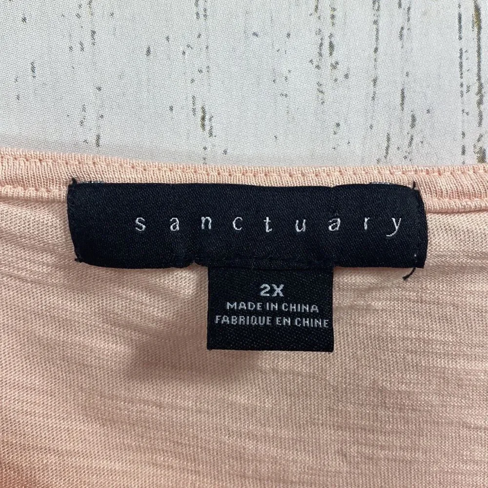 Sanctuary Sleeveless High Low Wide Tank Strap Top